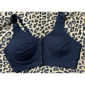 NEW Core 10 Black High Impact‎ Front Zip Sports Bra, 34A